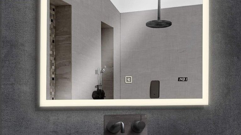 Aquamarin Lustro łazienkowe z oświetleniem LED, 80 x 60 cm